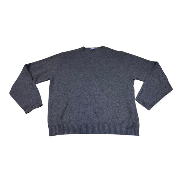 Brooks Brothers 346 100% Cashmere Sweater • V-neck • Gray • Size XL - Picture 1 of 11